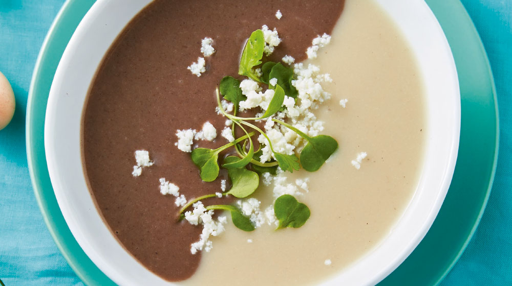 Crema de dos frijoles