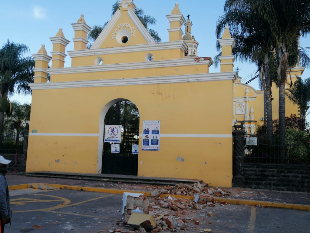 Dañan fachada de la iglesia de San Juan