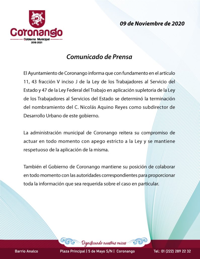 Comunicado de prensa