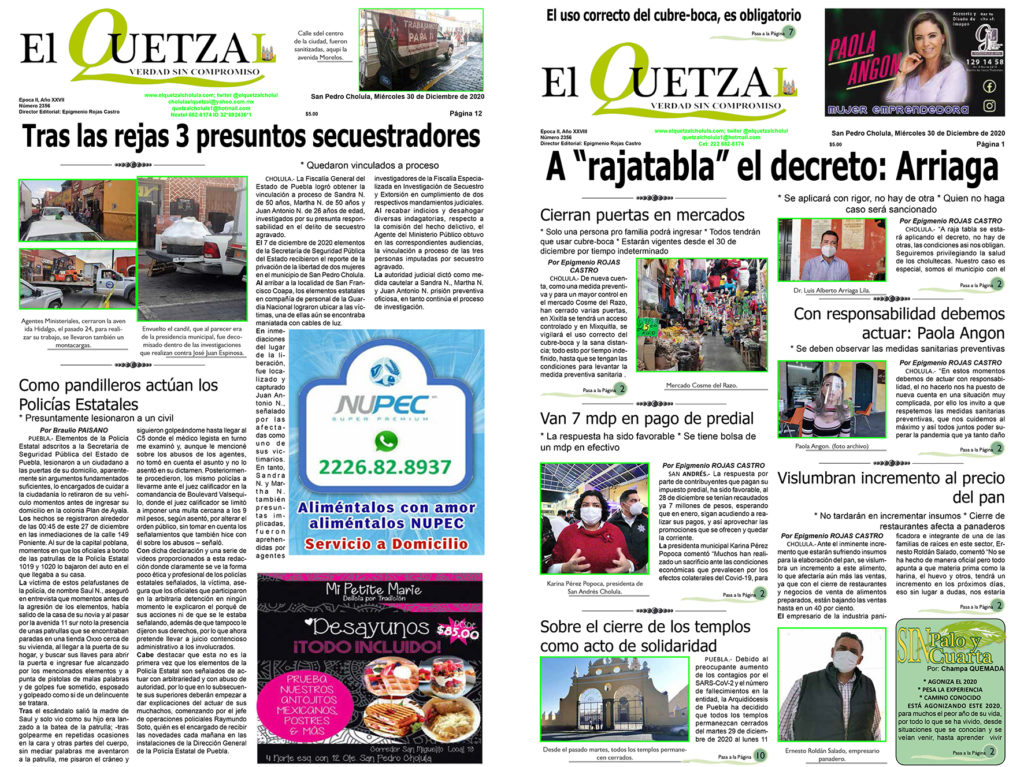 NUESTRA POTADA EDICIN 2356, DEL 30 DE DICEIMBRE DE 2020
