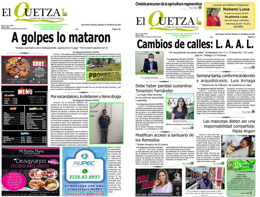 Nuestra Portada, Edición 2381 del 27 de Marzo 2021