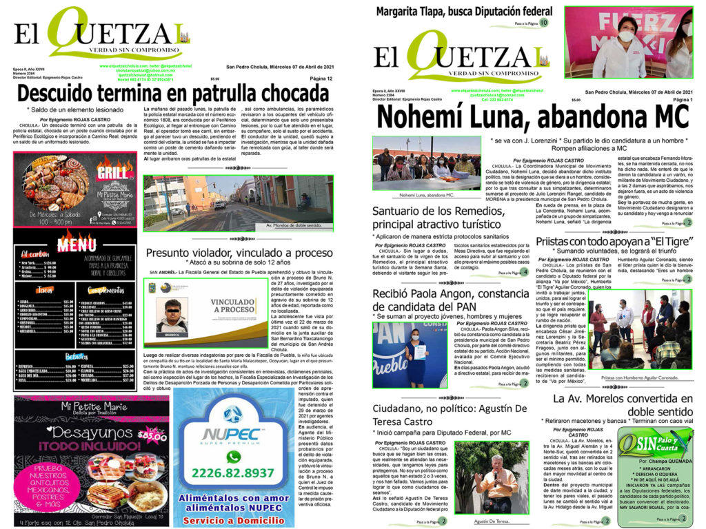 Nuestra Portada Edición 2384 del 07 de Abril de 2021