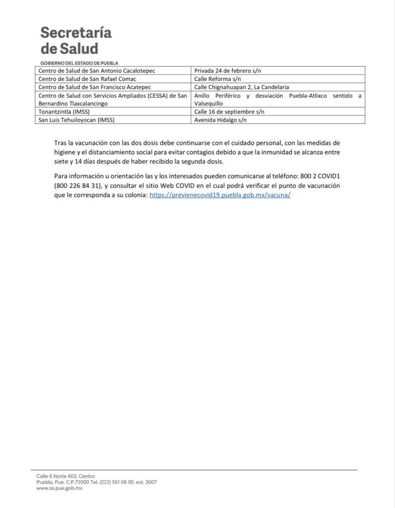 ASÍ SERÁ EL PROCSOS DE VACUNACIÓN SEGUNDA DOSIS.