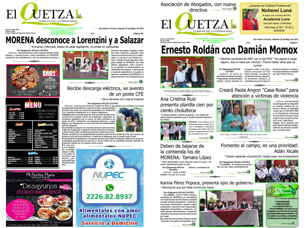 Nuestra Portada Edición 2397 del 22 de Mayo