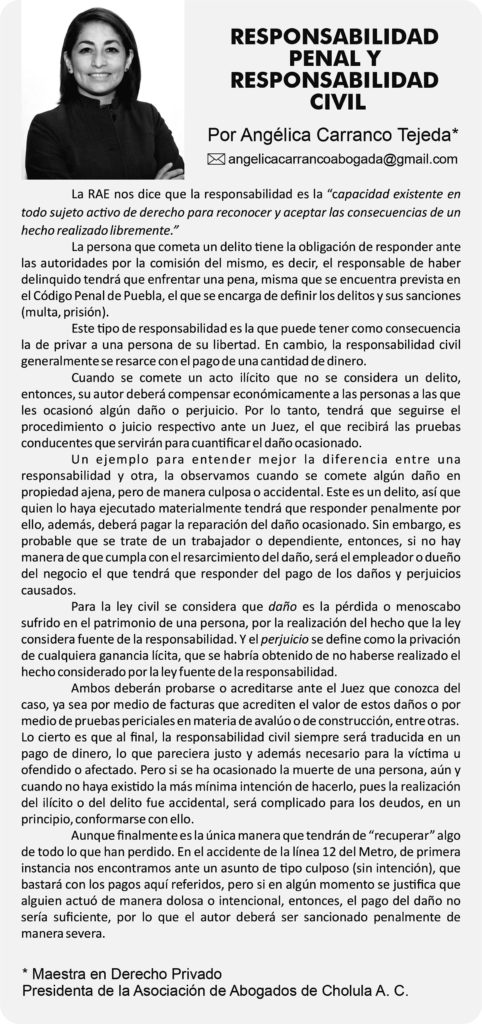Responsabilidad Penal y Responsabilidad Civil