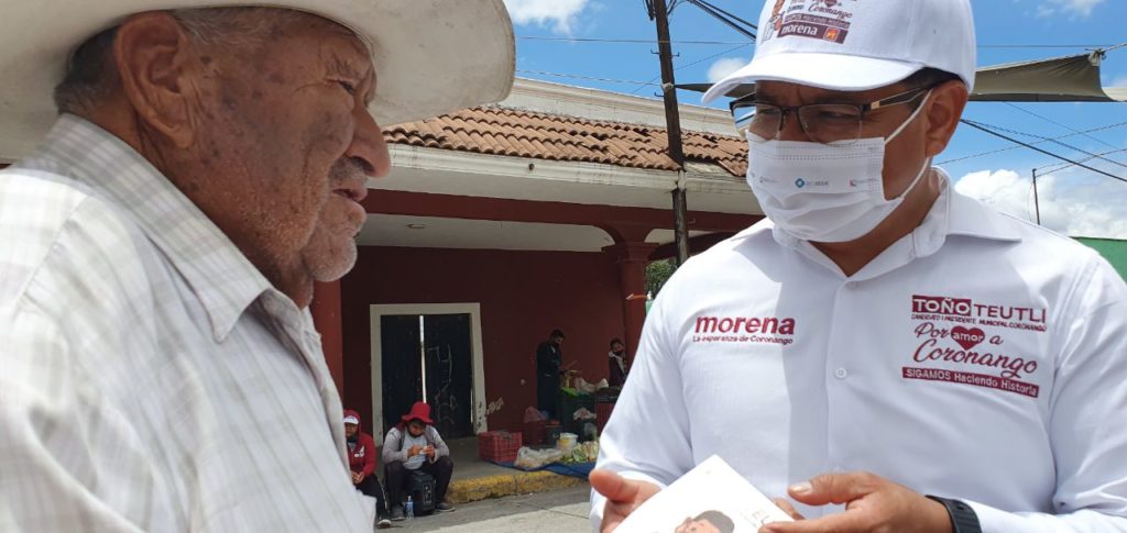 Realizó campaña Toño Teutli en San Antonio Mihuacán