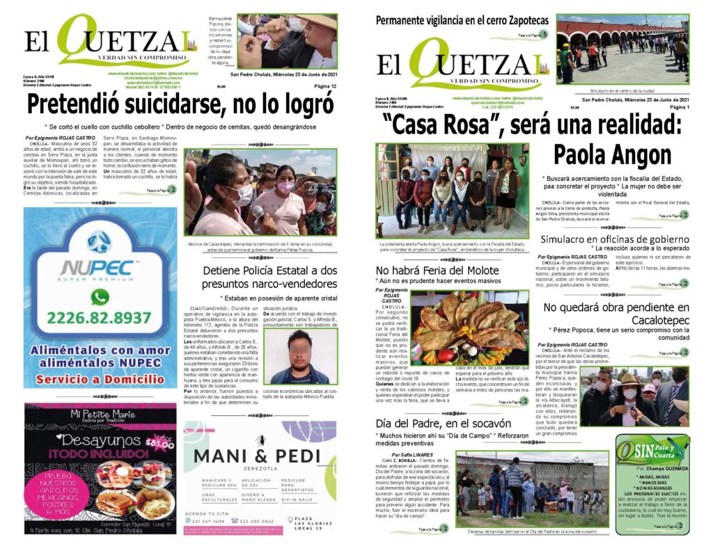 Nuestra Portada Edición 2406 del 23 de Junio 2021