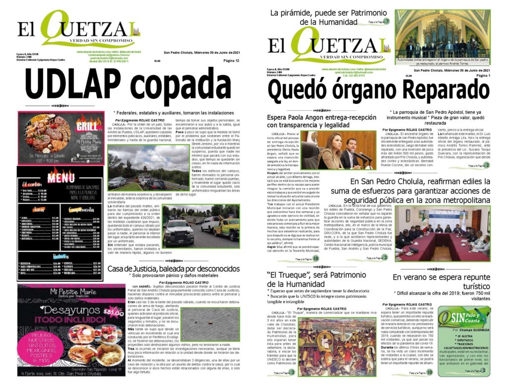 Nuestra Portada, Edición 2408 del 30 de Junio 2021