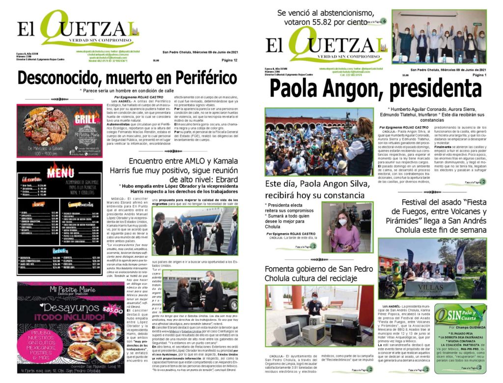 Nuestra Portada, Edición 2402, del 9 de Junio 2021