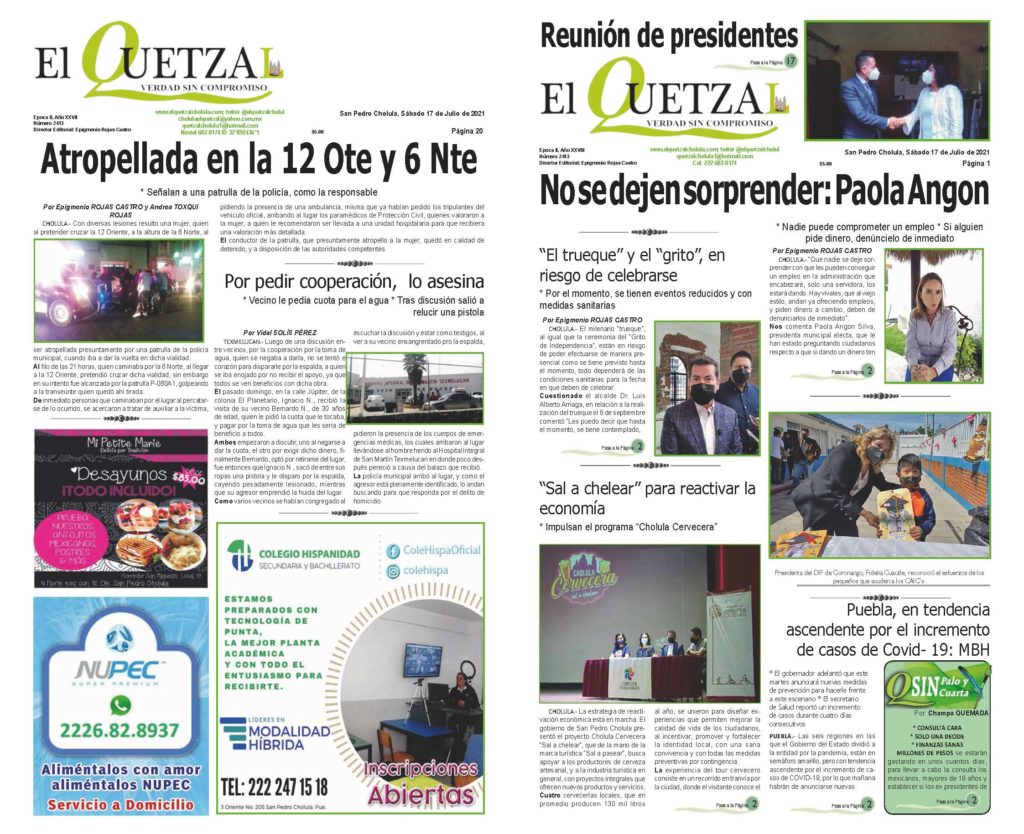 Nuestra Portada, Edición 2413 del 17 de julio 2021