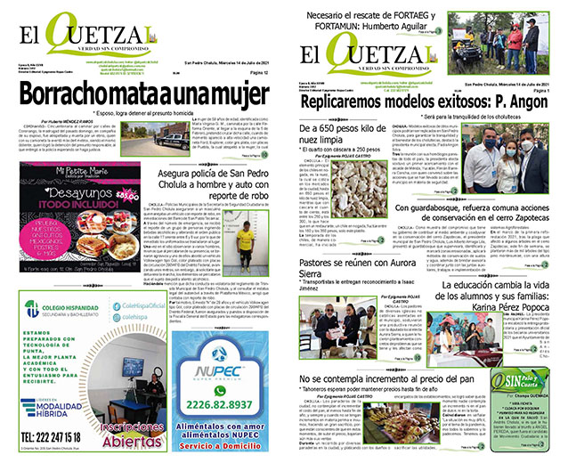 Nuestra Portada Edición 2412 del 14 de Julio 2021
