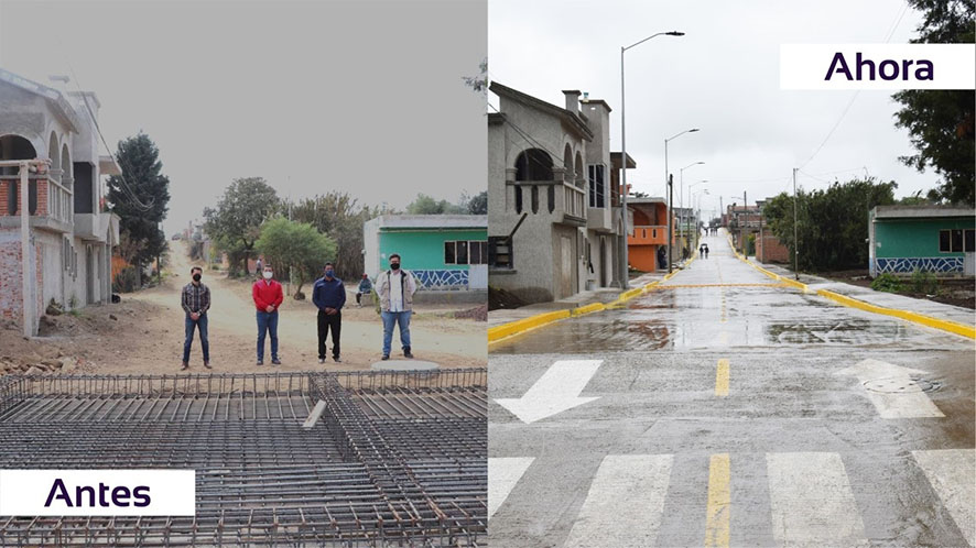 Mejora gobierno de San Pedro Cholula infraestructura urbana en San Francisco Cuapan
