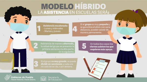 Asistencia a las aulas, de manera escalonada y en grupos reducidos: SEP