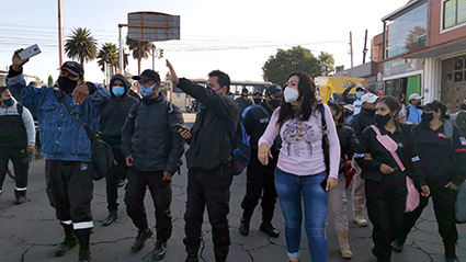 Guardias Ciudadanos protestan por recorte salarial