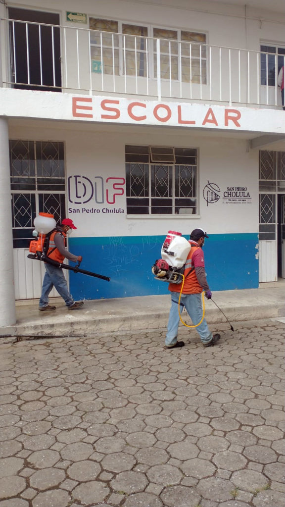 Todas las escuelas desinfectadas