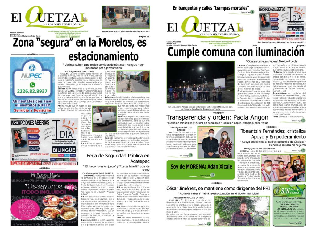 Nuestra Portada, Edición 2435 del 2 de octubre 2021