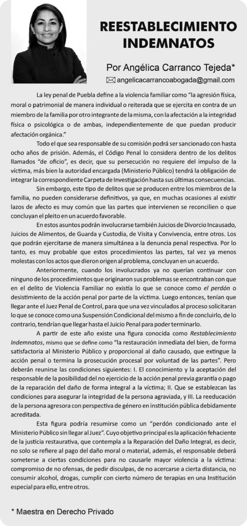 Restablecimiento Indemnatos