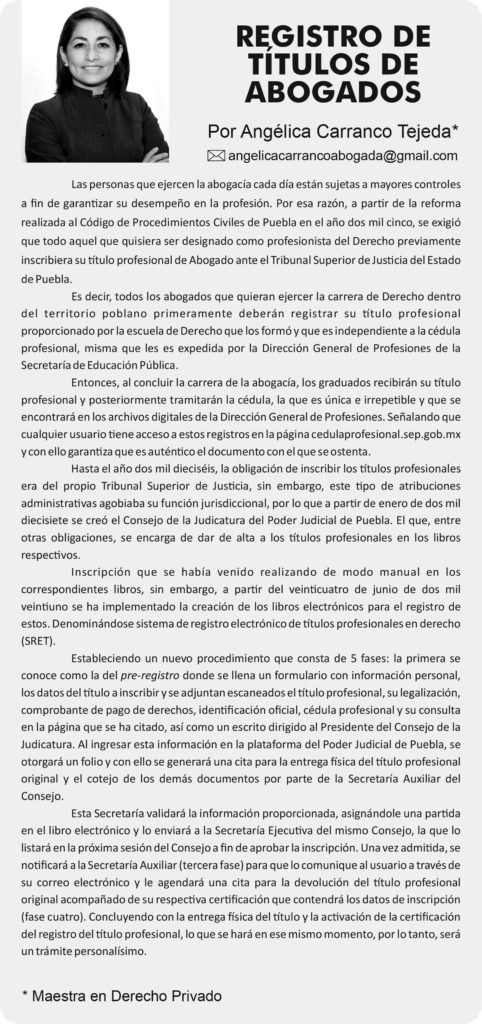 Registro de Títulos de Abogados