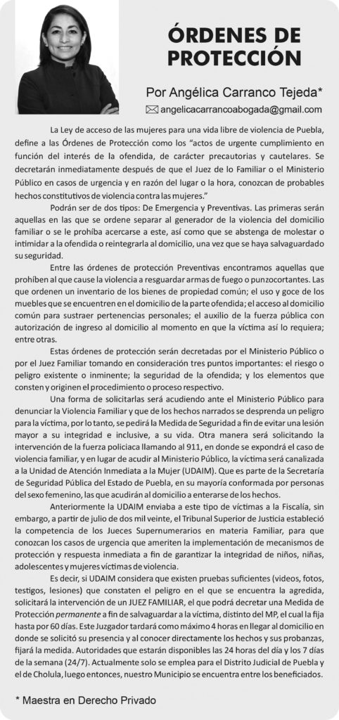 Ordenes de Protección