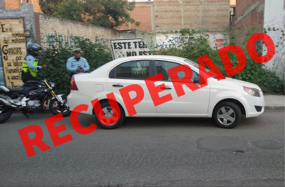 Tránsito municipal de San Pedro Cholula recupera vehículo robado