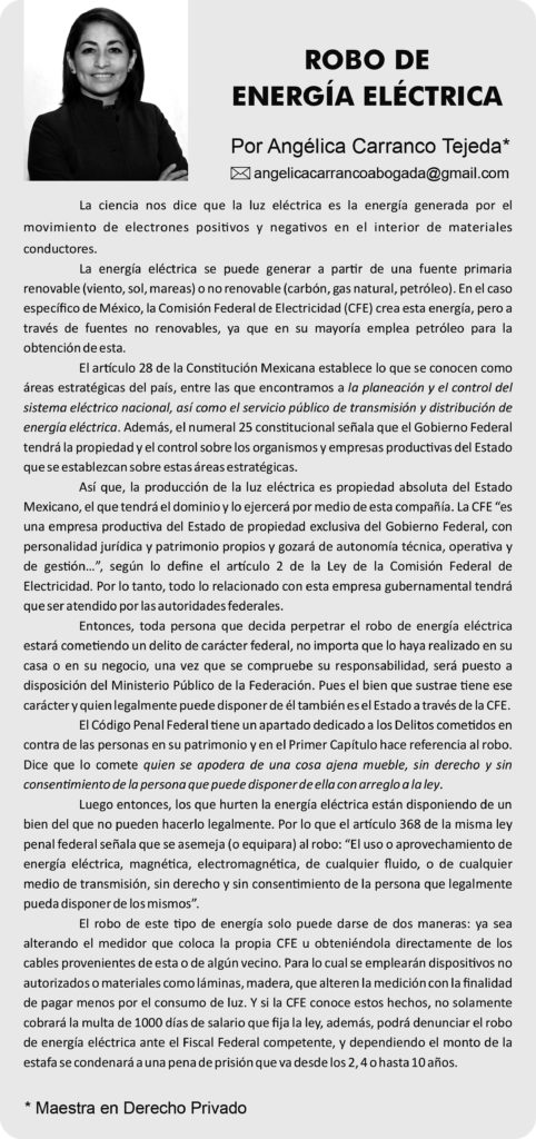 Robo de Energía Eléctrica