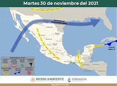 Clima hoy 30 noviembre, México