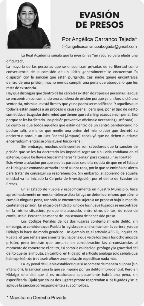 EVASIÓN DE PRESOS