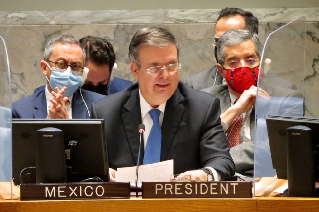 En la ONU, el canciller Ebrard lanza propuesta para frenar tráfico de armas