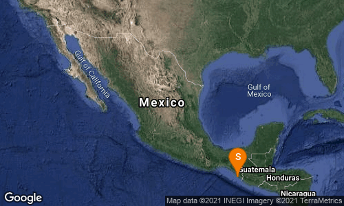 Se registra sismo de magnitud 4.9 en Huixtla, Chiapas