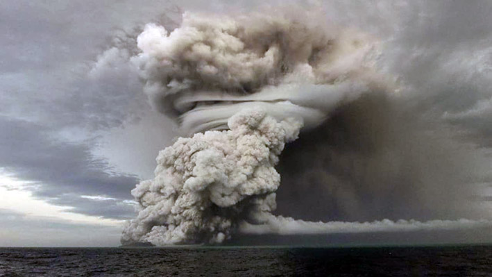 Detectan una nueva “gran erupción” volcánica en Tonga