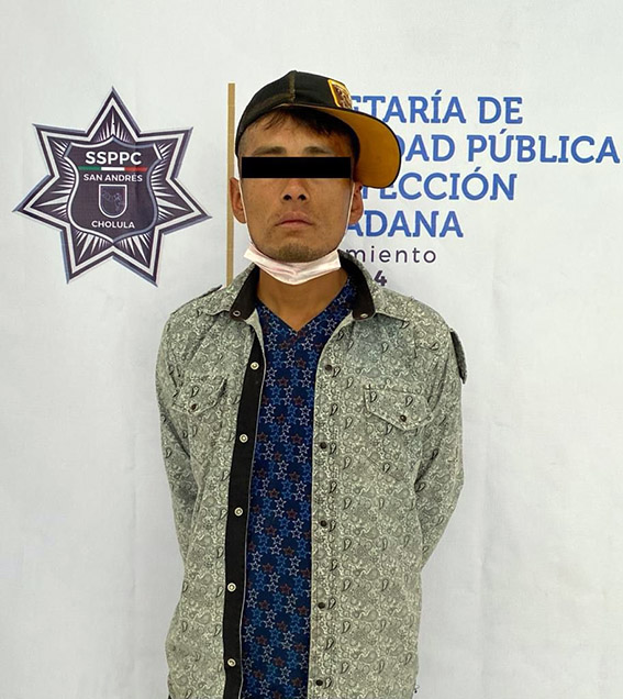 Asegura policía municipal a presunto responsable de robo