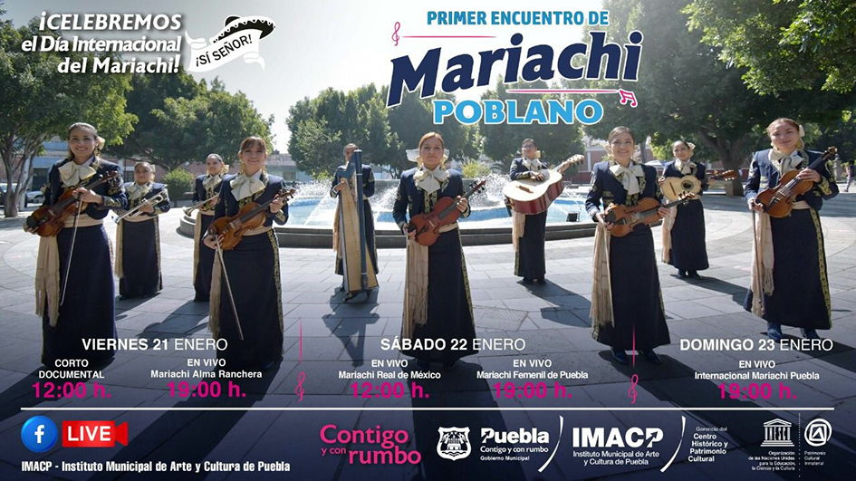 IMACP presenta el “Primer Encuentro de Mariachi Poblano”