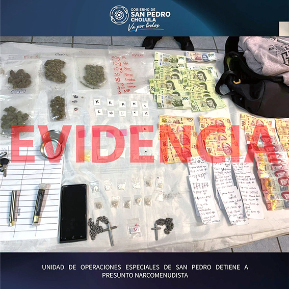 Presunto Narcomenudista detenido por Operaciones Especiales