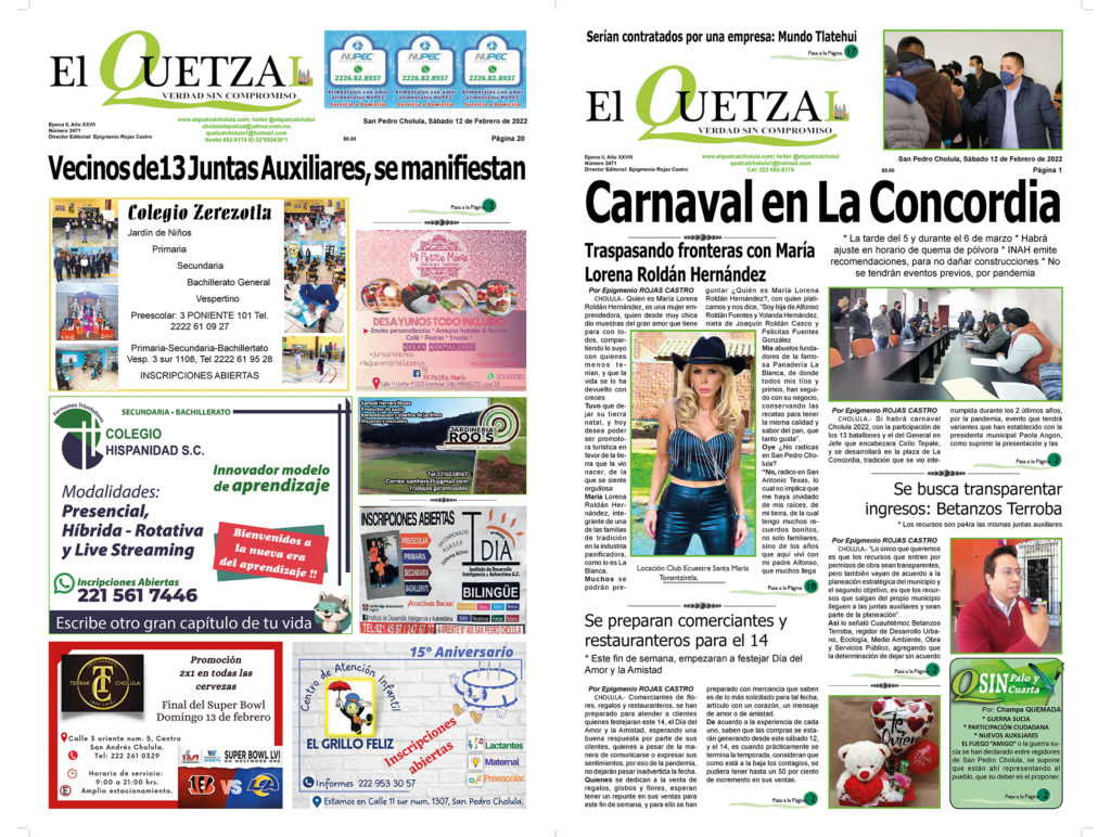 Nuestra Portada Edición 2463 del 12 Febrero 2022