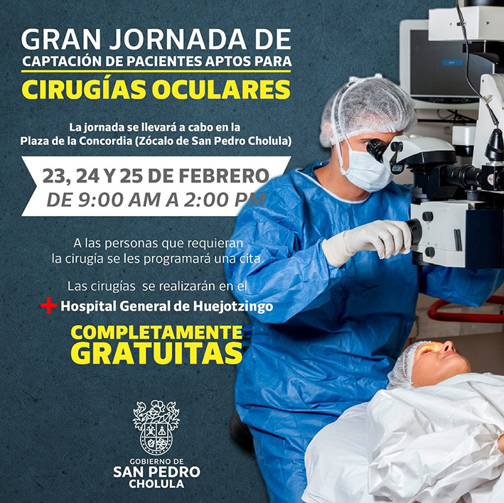 Jornada de cirugías oculares gratuitas