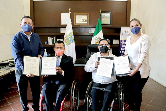 El Instituto de la Discapacidad del Estado de Puebla y el ayuntamiento de San Andrés Cholula estrechan lazos de colaboración