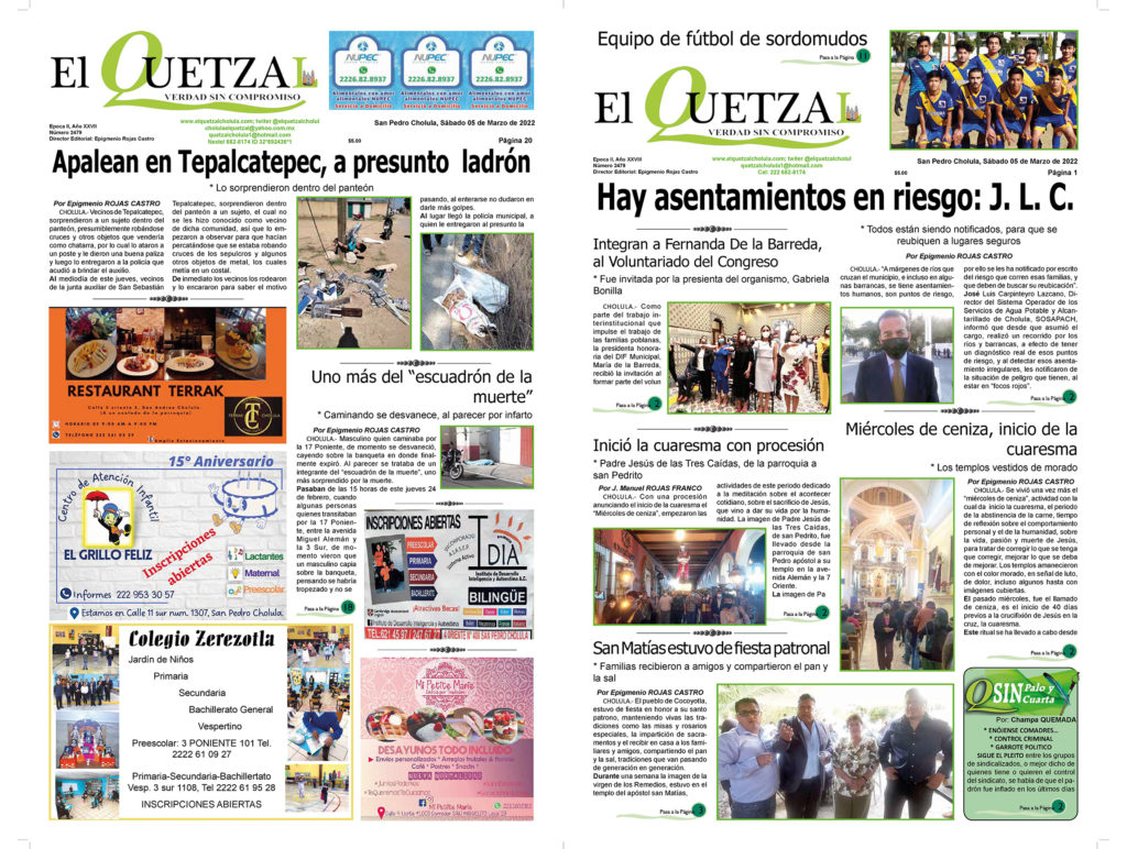 Nuestra Portada, Edicipon 2479 del 05 Marzo 2022