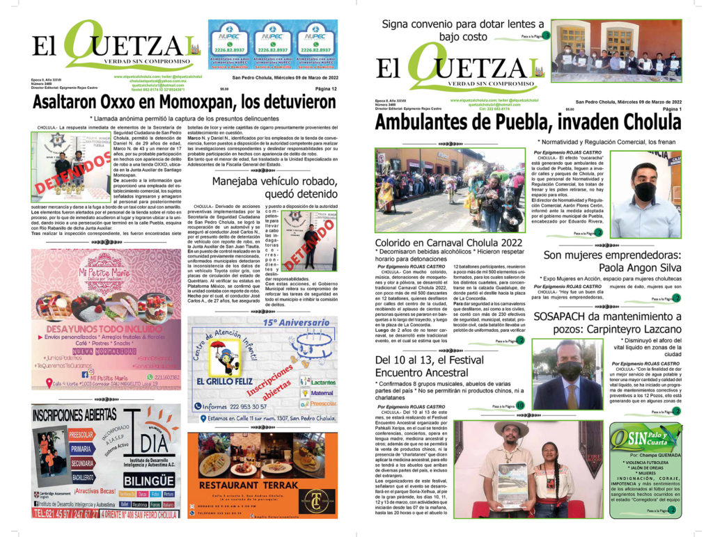 Nuestra Portada, Edición 2480 del 09 Marzo 2022