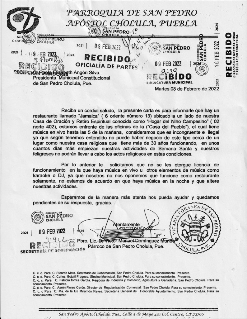 Ciudadanos apoyan al párroco