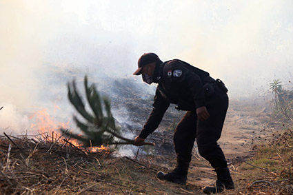 Incendio en el Zapotecas, controlado por Protección Civil