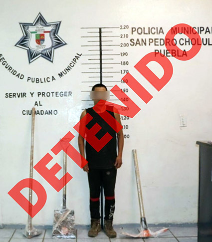 Presunto ladrón detuvieron municipales en Tepalcatepec