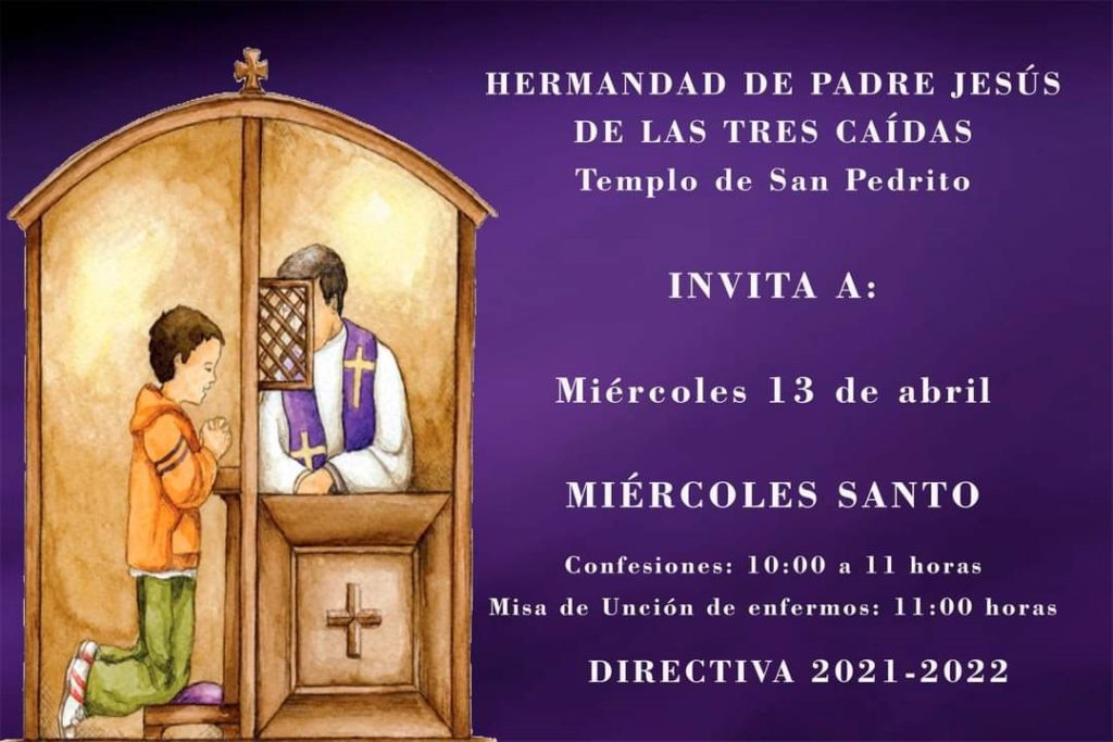 Este Miércoles se Pueden ir a Confesar