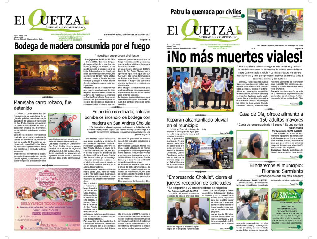 Nuestra Portada, Edición 2500 del 18 Mayo 2022