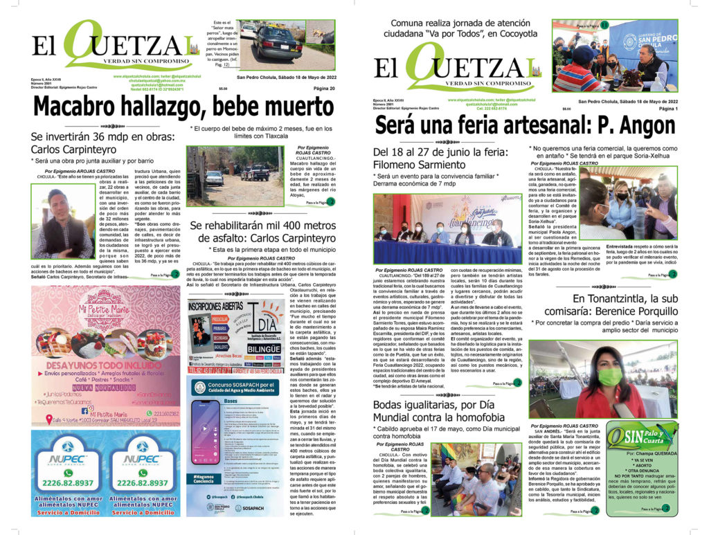 Nuestra Portada, Edición 2501 del 21 Mayo 2022
