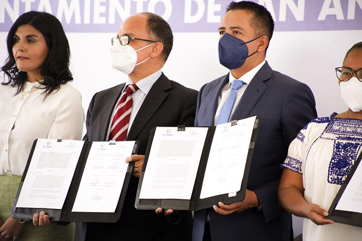 Firman convenio de colaboración ayuntamiento de San Andrés Cholula e ITAIPUE