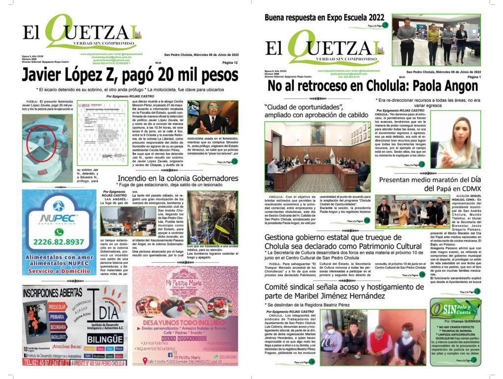 Nuestra Portada Edición 2506 del 08 Junio 2022