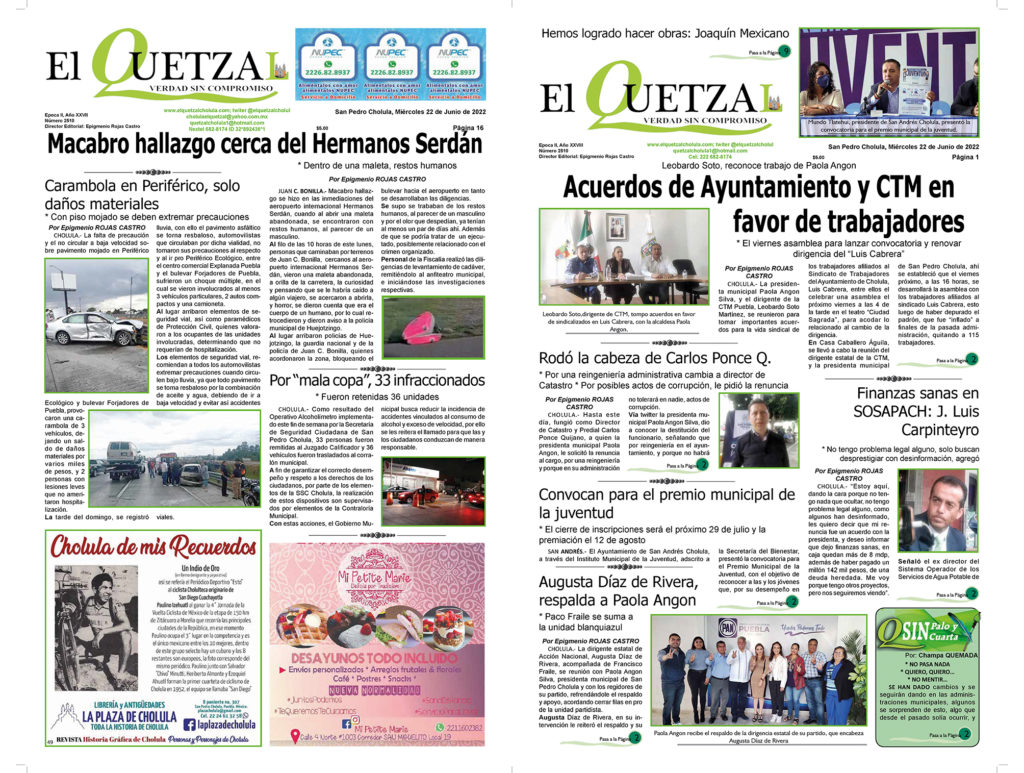 Nuestra Portada, Edición 2510 del 22 Junio 2022
