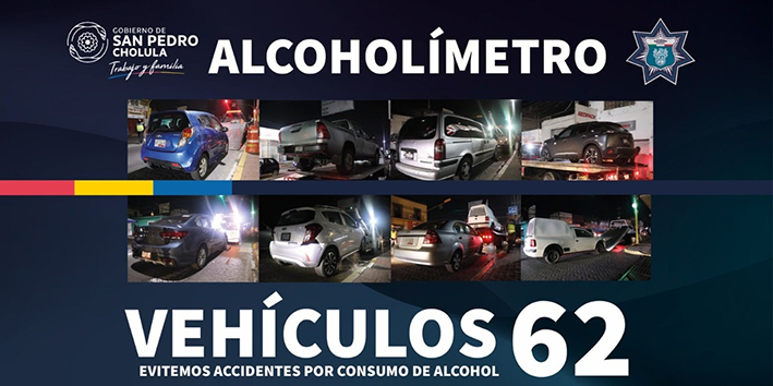 Alcohol y volante, igual remisión y multa