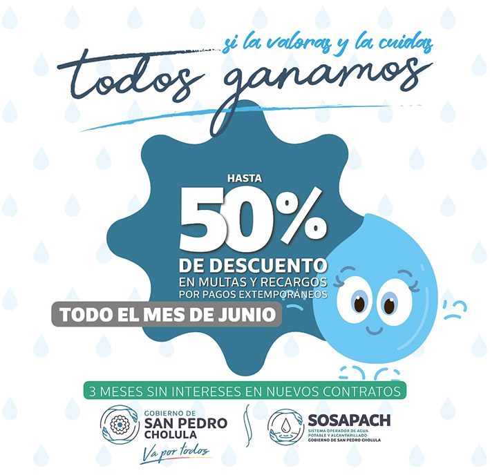 Anuncia SOSAPACH campaña de 50% descuento en multas y recargos