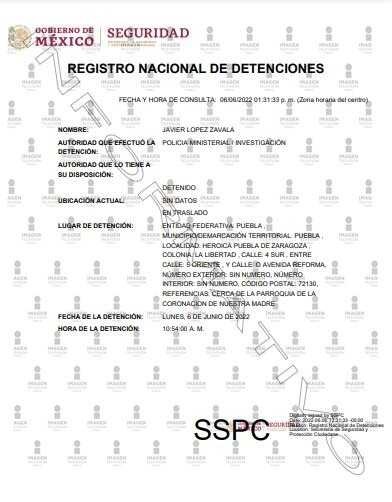 Javier López Zavala, pagó 20 mil pesos